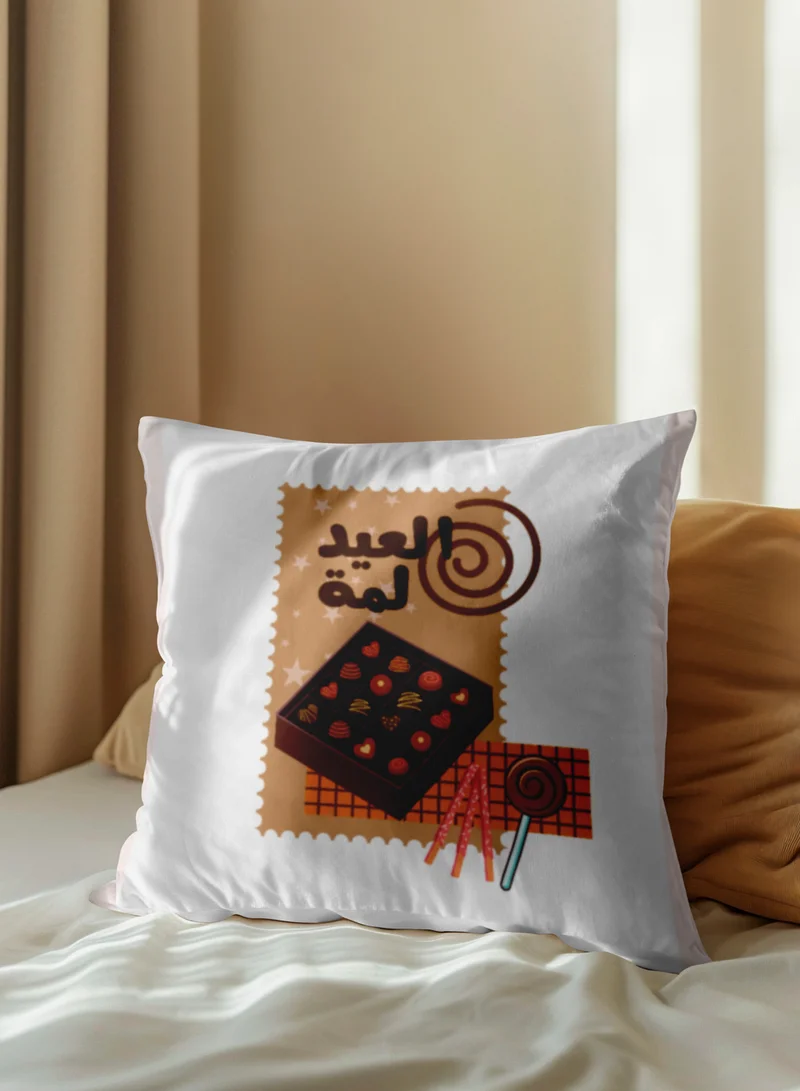 لوحة غطاء وسادة من البوليستر بتصميم العيد لمة